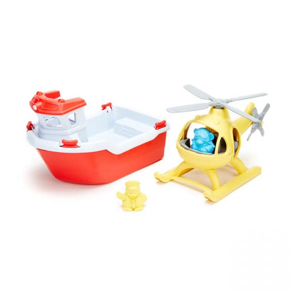 green toys rescue boat and helicopter 3