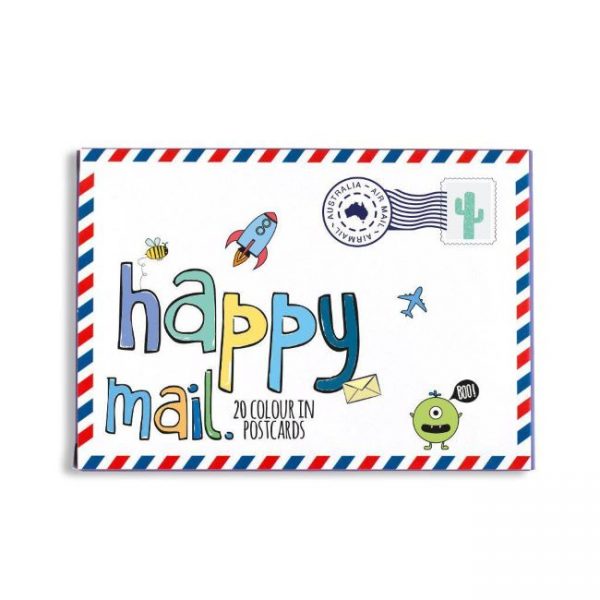 sprout & sparrow - Happy mail colour in postcards blue