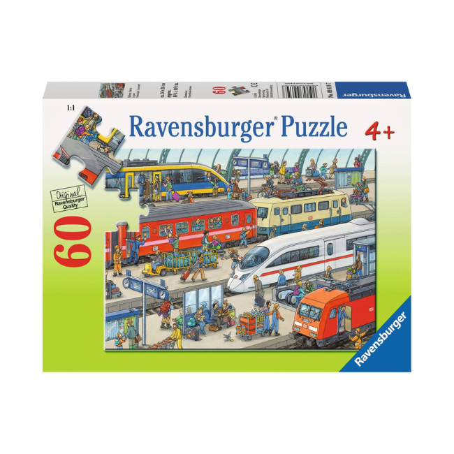 Ravensburger - 60 Piece Puzzle_ Railway Station Ravensburger - 60 Piece Puzzle_ Railway Station