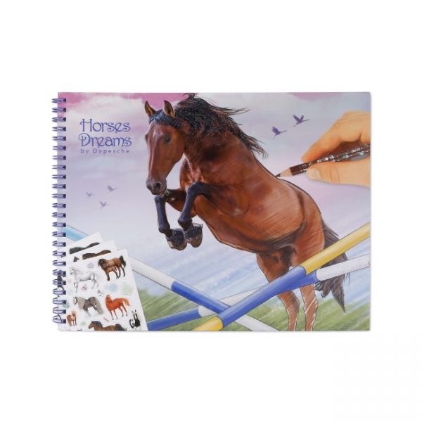 horses dreams colouring book