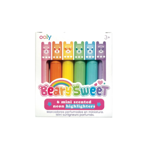 Ooly - Beary Sweet: 6 Mini Scented Neon Highlighters