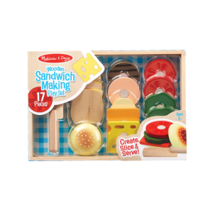 Melissa + Doug - Wooden Play Food: Sandwich Making Set