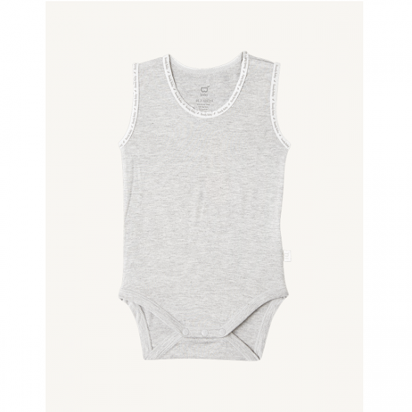boody baby - sleeveless bodysuit grey