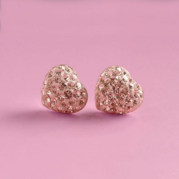 lauren hinkley - diamante heart earrings