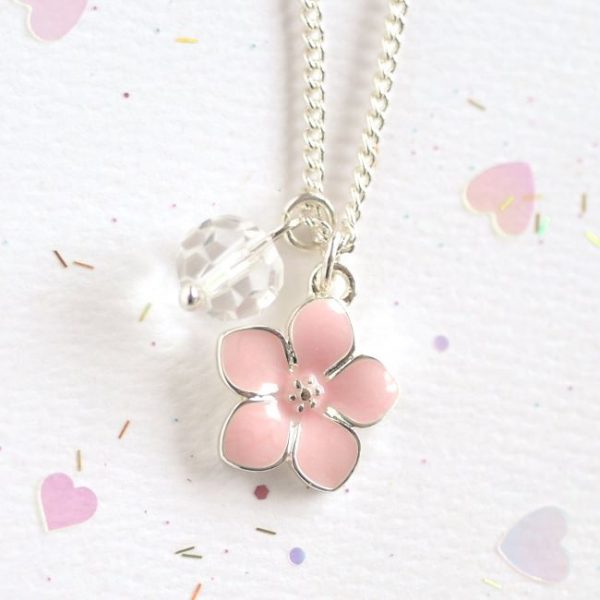 lauren hinkley - pink flower necklace