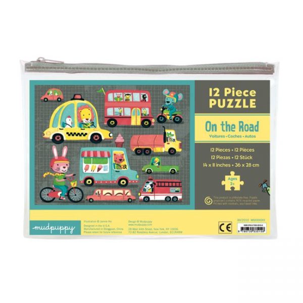Mudpuppy 12 Piece Puzzle – On the Road