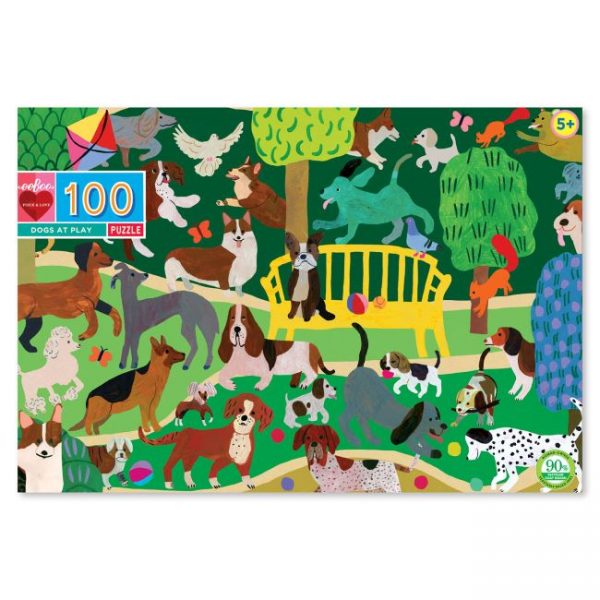 eeBoo 100 Pc Puzzle – Dogs at Play