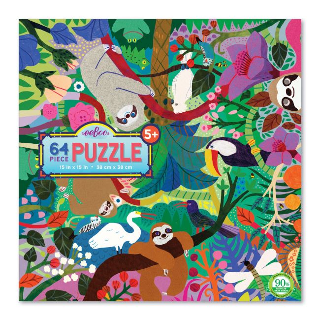 eeBoo 64 Pc Puzzle – Sloth at Play