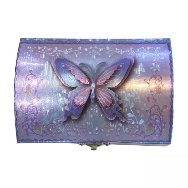 jewellery box - butterfly lilac with floral pattern