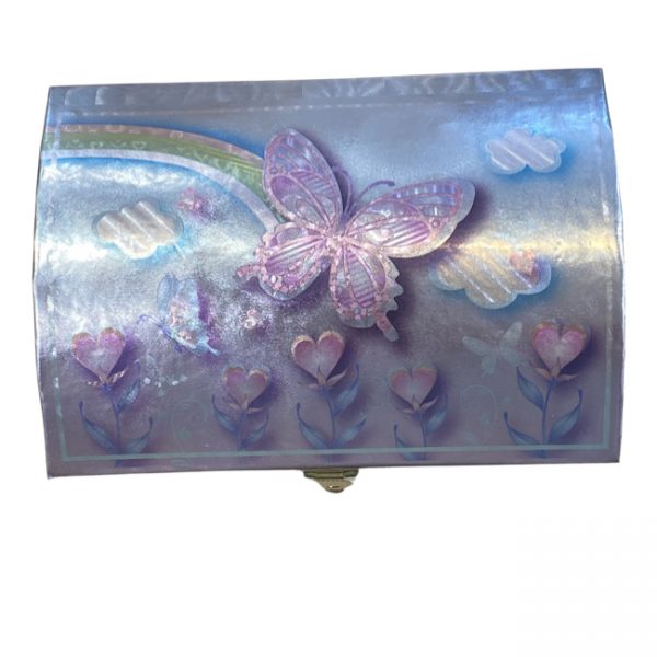 jewellery box - butterfly lilac with rainbow