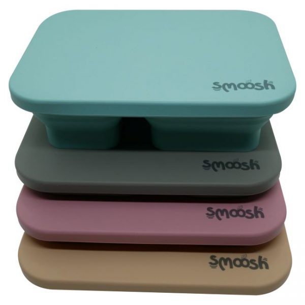 Smoosh Teal Silicone Collapsible Lunch Box 4