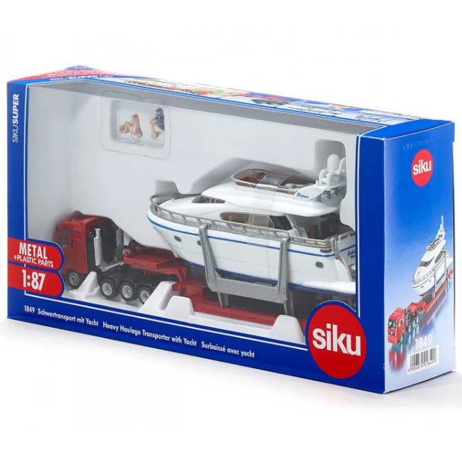 Siku - 1_87 Scale_ Heavy Haulage Transporter with Yacht 1849 Siku - 1_87 Scale_ Heavy Haulage Transporter with Yacht 1849