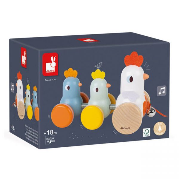 pull along hen family