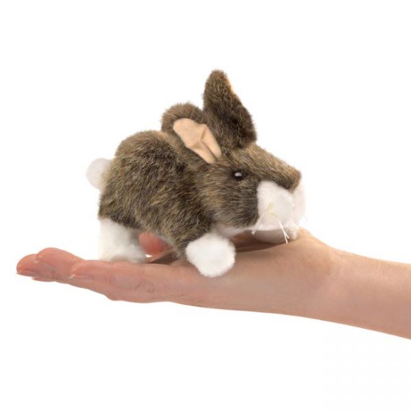 folkmanis - mini cottontail rabbit finger pupper