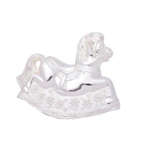 gibson silver rocking horse money bank