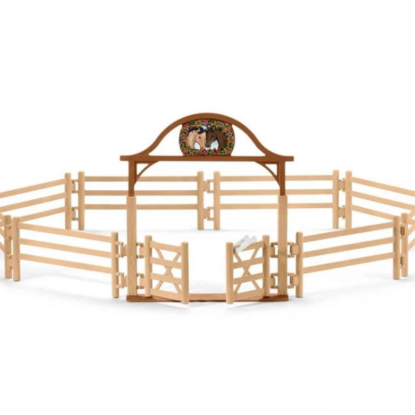 schleich paddock with entry gate