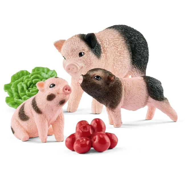 schliech farm world miniture pig mother and piglets