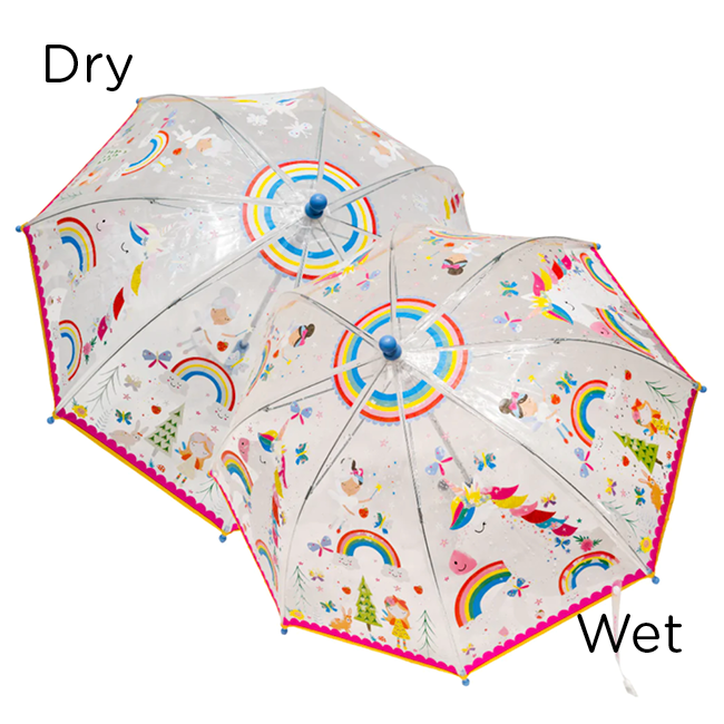 floss and rock - transparent colour change umbrella rainbow fairy