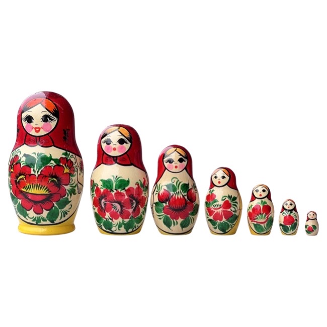 russian doll kirov 7 piece red:yellow