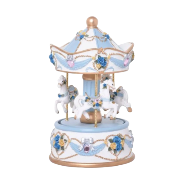 Musical Carousel – Baby Blue Carousel Medium | Little Knick Knacks