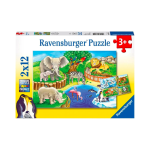Ravensburger - 2x12 Piece Puzzle: Animals in the Zoo