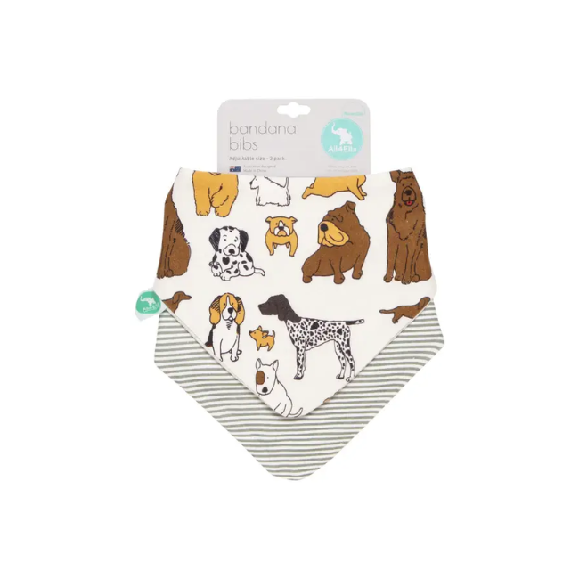 all4ella Bandana Bibs 2pk - Dog Breed all4ella Bandana Bibs 2pk - Dog Breed