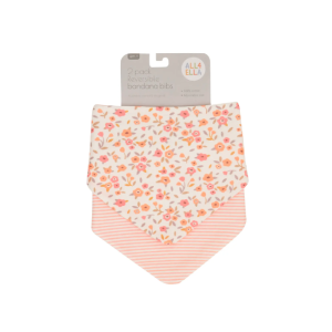 All4Ella - Reversible Bandana Bibs 2 Pack: Floral Bouquet