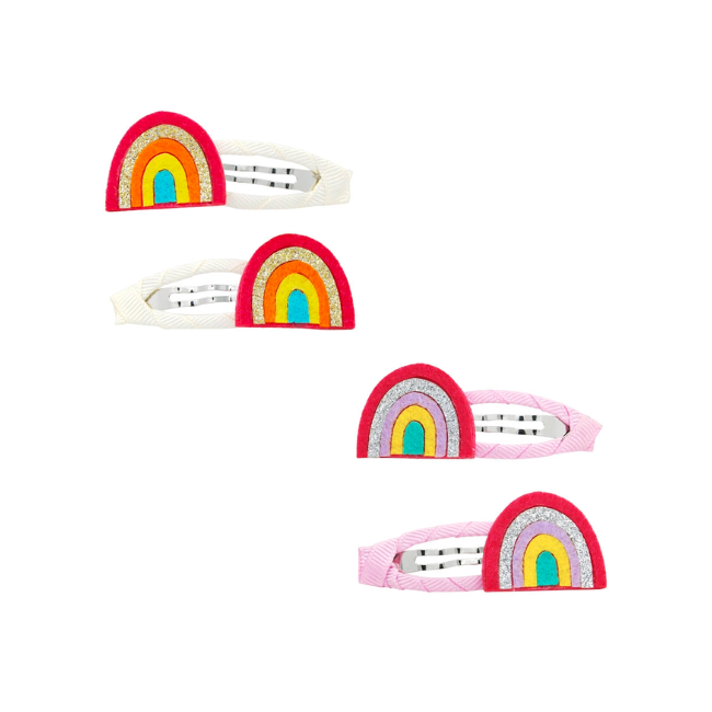 pink poppy over the rainbow hairclips pink poppy over the rainbow hairclips