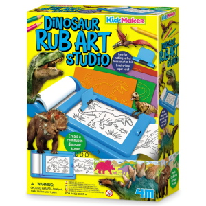 4M - KidzMaker: Dinosaur Rub Art Studio