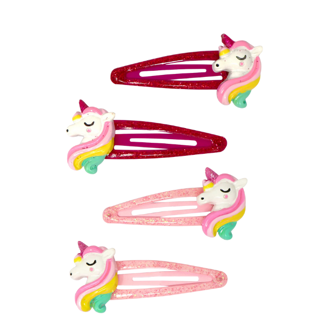 Pink Poppy - Hairclip Pair_ Dreamy Unicorn Pink Poppy - Hairclip Pair_ Dreamy Unicorn