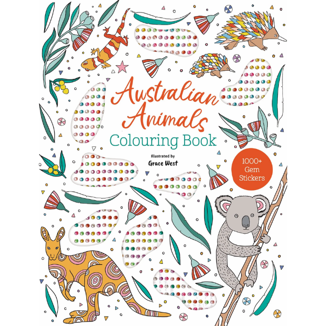 Gem Sticker Colouring Book - Australian Animals 1 Gem Sticker Colouring Book - Australian Animals 1