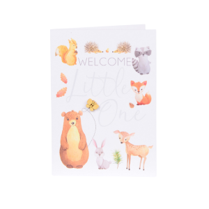 Lil's Cards - Greeting Card: Forest Babies Welcome Little One