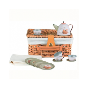 Egmont Toys - Tin Tea Set in Wicker Basket: Forest