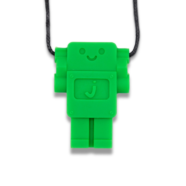 Jellystone Designs - Medium Chew Silicone Pendant_ Robot Green