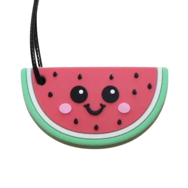 Jellystone Designs - Soft Chew Silicone Pendant_ Watermelon Bright