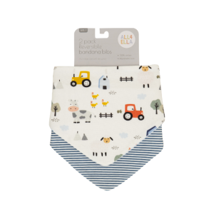 All4Ella - Bandana Bibs 2 Pack: Barnyard