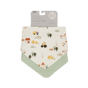 All4Ella - Bandana Bibs 2 Pack: Country Farm
