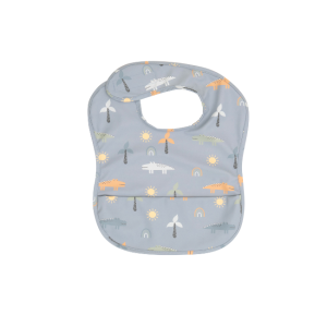 All4Ella - Recycled Pouch Bib: Crocodile