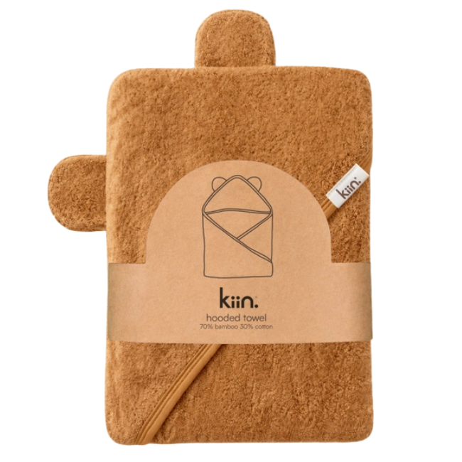 hooded towel caramel