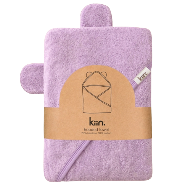 hooded towel lilac hooded towel lilac