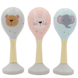 Kaper Kidz - Calm + Breezy: Baby Animal Wooden Maraca