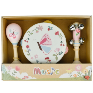 Kaper Kidz - Wooden Spring Insect 3 Piece Music Set: Butterfly