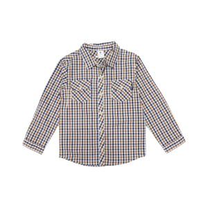Korango - Collared Check Shirt: Beige