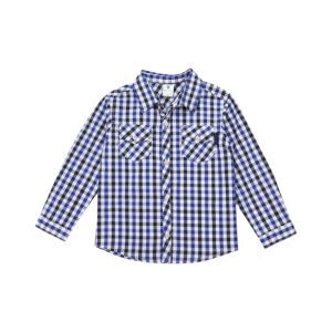 Korango - Collared Check Shirt: Navy