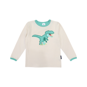 Korango - T-Rex Applique Tee: Beige