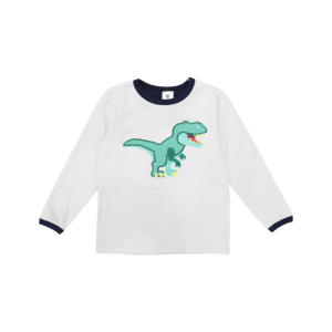 Korango - T-Rex Applique Tee: Grey