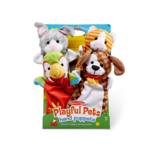 Melissa + Doug - 4 Pack Hand Puppets: Playful Pets