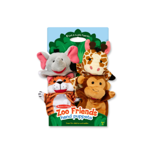 Melissa + Doug - 4 Pack Hand Puppets: Zoo Friends