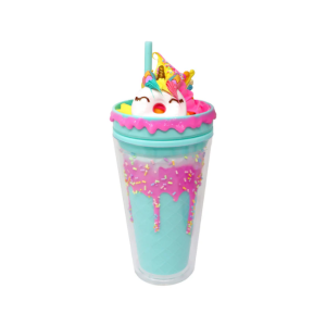 Pink Poppy - Drinking Cup: Unicorn Donut Blue