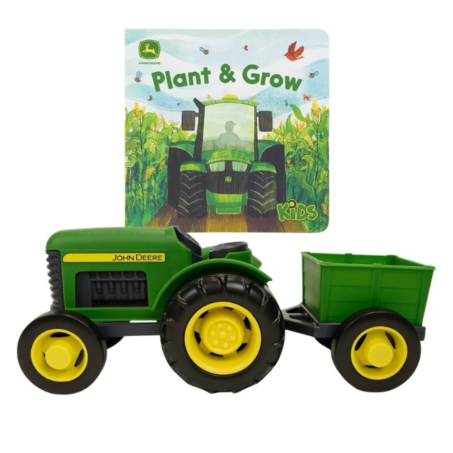 Green Toys – John Deere_ Tractor + Lift-A-Flap Book